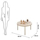 Ver imagem 2 de Mesa de Centro Cleia Redonda MDF Metal Pintado 69cm DJ Móveis