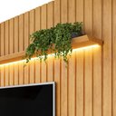 Ver imagem 3 de Painel Trento para TV com Bancada 223 Ripado Cedro Bali com LED -DJ Móveis