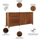 Ver imagem 3 de Buffet Aparador 165cm 2 Portas Madeira Maciça Floris Castanho F07 - Mpozenato
