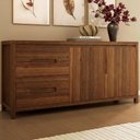 Ver imagem 2 de Buffet Aparador 165cm 2 Portas Madeira Maciça Floris Castanho F07 - Mpozenato