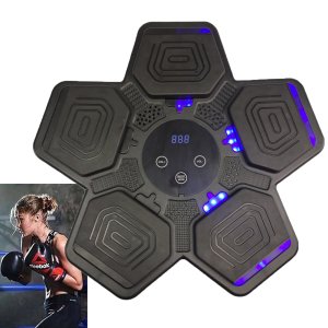 Maquina de Boxe Boxing Bluetooth Inteligente 5 Modos Saco Pancadas Soco Musculaçao Lutas Fitness Exe