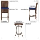 Ver imagem 2 de Mesa Bistro e 4 Banquetas Roma Marrom, Corda Náutica 10