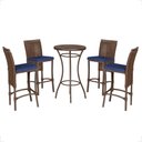 Ver imagem 1 de Mesa Bistro e 4 Banquetas Roma Marrom, Corda Náutica 10