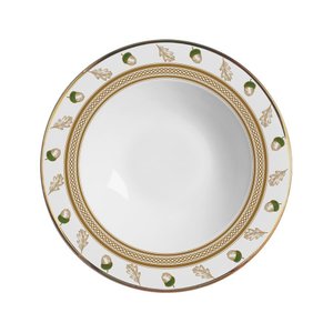 Conjunto com 6 Pratos Fundo Classic Nuts Natal Ø25cm Alleanza Cerâmica