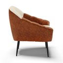 Ver imagem 6 de Poltrona Decorativa Pé Palito de Ferro Giovana Nozes/linho Bege D01- D'rossi