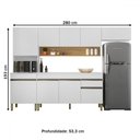 Ver imagem 4 de Cozinha Completa Line 9 Portas 1 Gaveta Supremo/freijo - Kits Paraná