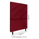 Ver imagem 3 de Cabeceira Solteiro 100 Cm com Frame Cristal Suede Vinho Artte Vinho