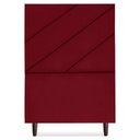Ver imagem 5 de Cabeceira Solteiro 100 Cm com Frame Cristal Suede Vinho Artte Vinho