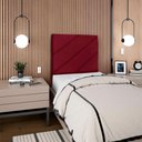 Ver mais imagens de Cabeceira Solteiro 100 Cm com Frame Cristal Suede Vinho Artte Vinho