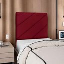 Ver imagem 2 de Cabeceira Solteiro 100 Cm com Frame Cristal Suede Vinho Artte Vinho