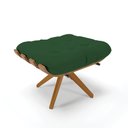 Ver imagem 1 de Puff Giratório Costela Veludo Verde Base Madeira MA25 - D’Rossi