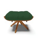 Ver imagem 4 de Puff Giratório Costela Veludo Verde Base Madeira MA25 - D’Rossi