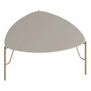 Ver imagem 1 de Mesa de Centro para Sala de Estar Baixa Pés Industrial Dourado Alef I03 Grigio - Lyam Decor