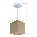 Ver imagem 6 de Lustre Pendente Quadrado Md-4224 Cúpula em Tecido 16/16x16cm Algodão Crú - Bivolt
