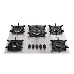 Cooktop Mueller 5 Bocas de Alumínio com Queimador Tripla Chama MCG5BK - 1