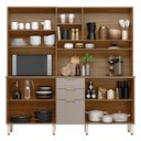 Ver imagem 3 de Armário de Cozinha Compacta 10 Portas 2 Gavetas Porto Rico - Amêndola Touch/nude Prime Tx