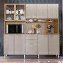 Ver imagem 1 de Armário de Cozinha Compacta 10 Portas 2 Gavetas Porto Rico - Amêndola Touch/nude Prime Tx