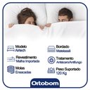 Ver imagem 4 de Cama Box Casal Suede + Colchão Ortobom Airtech Molas Ensacadas 138x188x65 Cor:Cinza