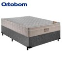 Ver imagem 5 de Cama Box Casal Suede + Colchão Ortobom Airtech Molas Ensacadas 138x188x65 Cor:Cinza