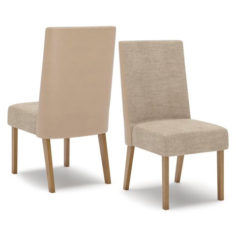 Kit 2 Cadeiras Anne Corano Bege/creme - Henn