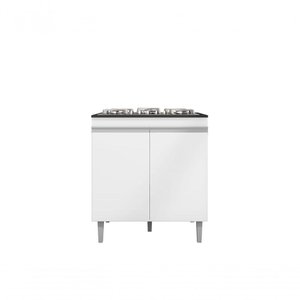 Gabinete Balcão Cooktop Andreia 4 ou 5 Bocas Branco