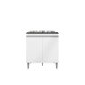 Gabinete Balcão Cooktop Andreia 4 ou 5 Bocas Branco - 1