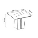 Ver imagem 4 de Sala de Jantar Completa Itália Tampo Madeirado C- Vidro Curvo 136x136cm e 8 Cadeiras Ondina Cedro-