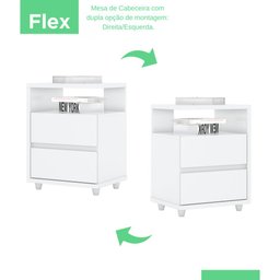 Mesa de Cabeceira 2 Gavetas Nora Casa 812 - 4