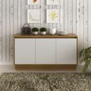 Ver imagem 1 de Balcão Buffet 160cm 03 portas BB2610 Tecno Móbili - Tecno Móbili Natural/Off White
