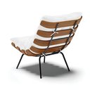 Ver imagem 4 de Kit 02 Poltronas Costela Corano Branco Base Metálica Preto