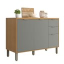 Ver imagem 1 de Balcão de Cozinha Colors 7020 120 cm 3 Portas 2 Gavetas com Tampo Freijó Moss - Kits Paraná