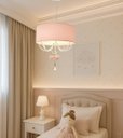 Ver imagem 1 de Luminária de Teto Pendente Bailarina com Cristal 2 em 1 40x15cm