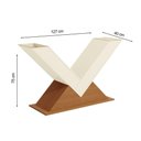 Ver imagem 2 de Base Mesa de Jantar Amora Ba35 Madeirado S/ Tampo Canela - Kappesberg
