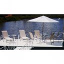 Ver imagem 2 de Ombrelone Guarda Sol 3,00 Metros de Madeira com Base Branco