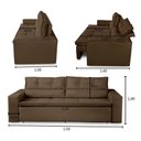 Ver imagem 3 de Sofá Retrátil e Reclinável 2 Lugares com Molas 1,50m Vanessa Suede Rover & Beato
