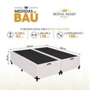 Ver imagem 3 de Cama Box com Baú Casal Bipartido Sintético Pneumático Branco Royal Sleep
