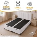 Ver imagem 6 de Cama Box com Baú Casal Bipartido Sintético Pneumático Branco Royal Sleep