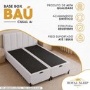 Ver imagem 4 de Cama Box com Baú Casal Bipartido Sintético Pneumático Branco Royal Sleep