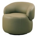 Ver mais imagens de Kit 2 Poltronas Decorativas Giratória Orgânica Sala Living Nevile L06 Couro Verde Musgo - Lyam Decor