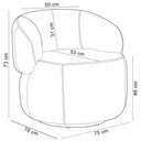 Ver imagem 4 de Kit 2 Poltronas Decorativas Giratória Orgânica Sala Living Nevile L06 Couro Verde Musgo - Lyam Decor