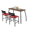 Mesa com Duas Cadeiras Fit Flora Preto e Vermelho - 4