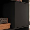 Ver imagem 6 de Armario Estante Multiuso 4 Portas 4 Nichos 68x145 cm Preto Artany