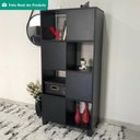 Ver mais imagens de Armario Estante Multiuso 4 Portas 4 Nichos 68x145 cm Preto Artany