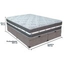 Ver imagem 3 de Cama Box com Baú Cinza e Colchão King Black Grafit Anjos