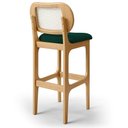 Ver imagem 5 de Kit 03 Banquetas Altas para Cozinha Bancada Sala Tela Betta Fixa L02 Bouclê Verde - Lyam