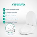 Ver imagem 5 de Tampa de Vaso Poliéster Soft Close Smart Metrópole Cinza Fosco