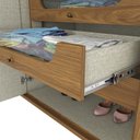 Ver imagem 5 de Guarda Roupa Casal Atalaia 6 Portas e 6 Gavetas Nature/Off White com Espelho - Móveis Henn