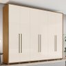 Guarda Roupa Casal Atalaia 6 Portas e 6 Gavetas Nature/Off White com Espelho - Móveis Henn - 2