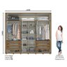 Guarda Roupa Casal Atalaia 6 Portas e 6 Gavetas Nature/Off White com Espelho - Móveis Henn - 7