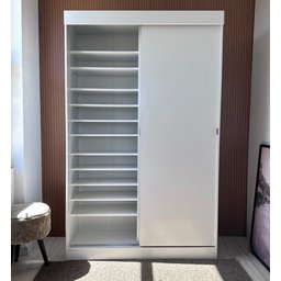 Sapateira 2 Portas de Correr sem Espelho com Luz Led Diamante - 4
